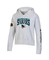 Women's Champion Heathered Gray San Jose Sharks Reverse Weave Pullover Hoodie