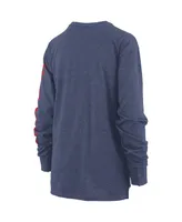 Women's Pressbox Navy Ole Miss Rebels Two-Hit Canyon Long Sleeve T-shirt