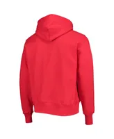 Men's Champion Scarlet Nebraska Huskers Vault Logo Reverse Weave Pullover Hoodie