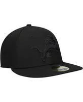 Men's New Era Black Detroit Lions On Low Profile 59Fifty Ii Fitted Hat