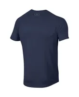 Men's Under Armour Navy Howard Bison Logo Stripe Performance Raglan T-shirt