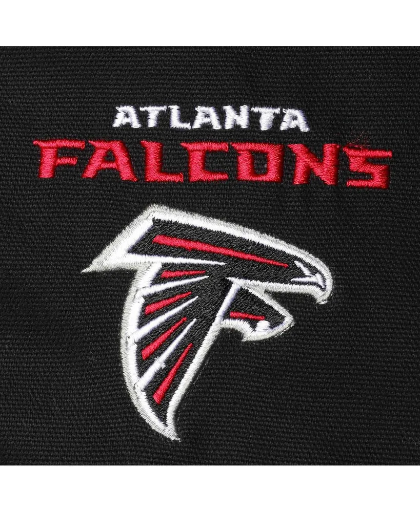 Men's Dunbrooke Black Atlanta Falcons Dakota Cotton Canvas Hooded Jacket