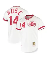 Men's Mitchell & Ness Pete Rose White Cincinnati Reds Cooperstown Collection Authentic Jersey