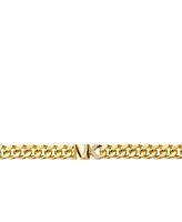 Michael Kors Women's Statement Link Necklace 14K Gold Plated Brass with Clear Stones