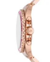 Michael Kors Women's Everest Chronograph Rose Gold-Tone Stainless Steel Bracelet Watch 42mm - Rose Gold