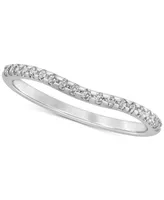 Diamond Curved Band (1/6 ct. t.w.) in 14k White Gold