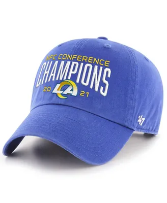 Men's '47 Brand Royal Los Angeles Rams 2021 Nfc Champions Clean Up Adjustable Hat