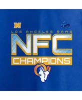 Men's Fanatics Royal Los Angeles Rams 2021 Nfc Champions Big and Tall Iconic Slant T-shirt