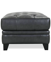 Closeout! Ciarah Leather Storage Ottoman, Created for Macy's