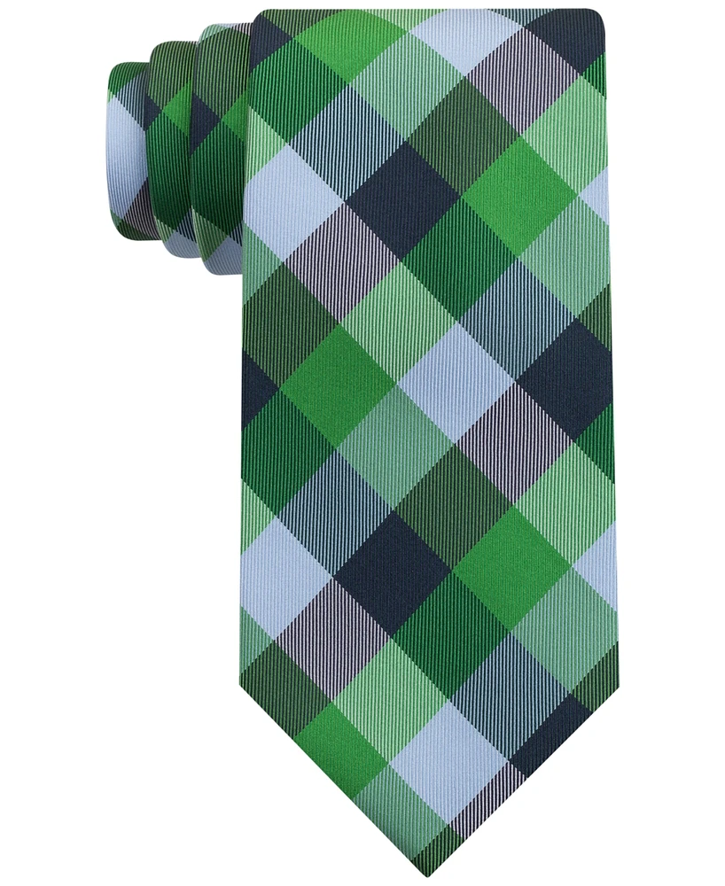 Tommy Hilfiger Men's Buffalo Check Tartan Silk Tie