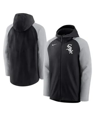 Men's Nike Black and Gray Chicago White Sox Authentic Collection Full-Zip Hoodie Performance Jacket