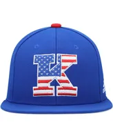 Men's Royal Kansas Jayhawks Patriotic On-Field Baseball Fitted Hat