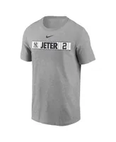 Men's Nike Derek Jeter Heathered Gray New York Yankees Locker Room T-shirt