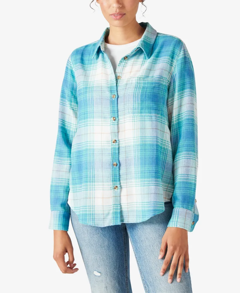 Lucky Brand Plaid Boyfriend Shirt