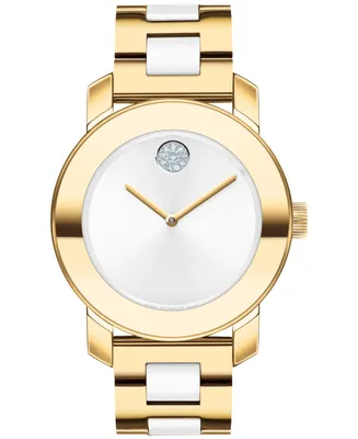 Movado Bold Iconic Women's Swiss Gold-Tone Bracelet Watch 36mm - Two