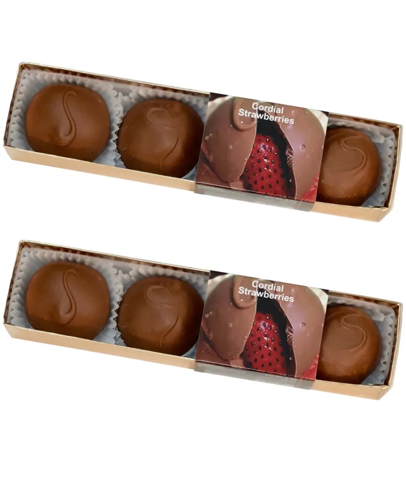 Betsy Ann 8 Oz Milk Chocolate Cordial Strawberries, Pack of 2