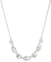 Givenchy Pave Crystal Orb Frontal Necklace, 16" + 3" extender