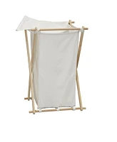 X-Frame Wood Laundry Hamper