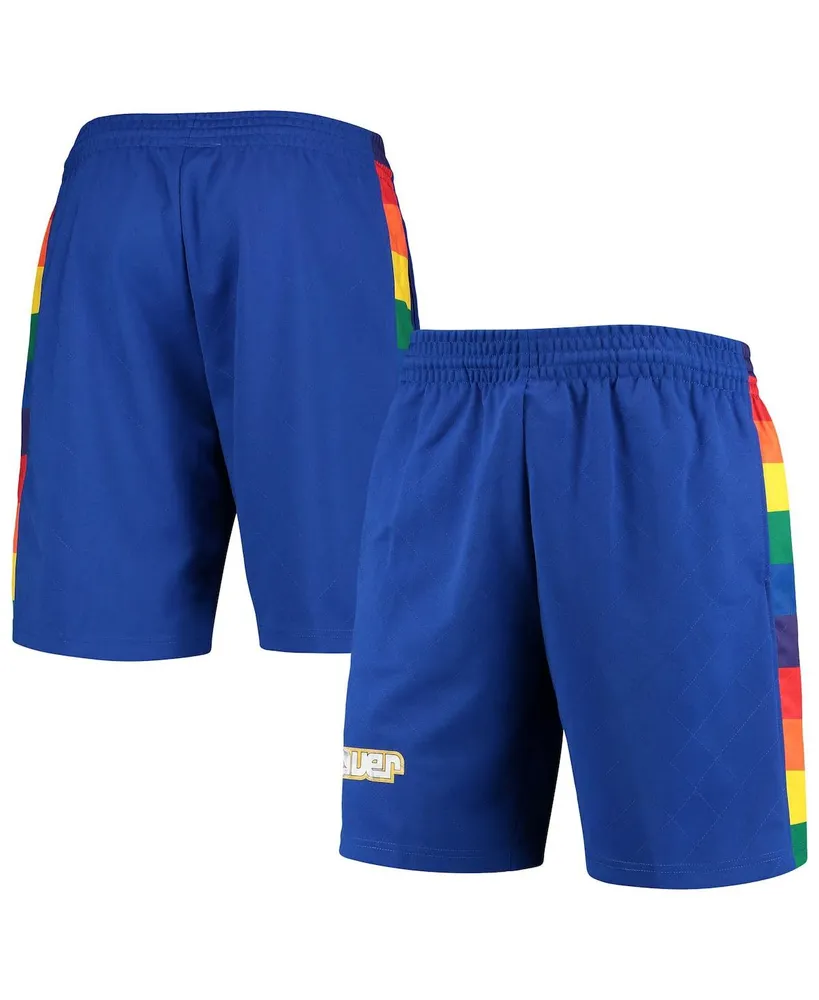 Men's Mitchell & Ness Blue Denver Nuggets 1991 Hardwood Classics 75th Anniversary Swingman Shorts