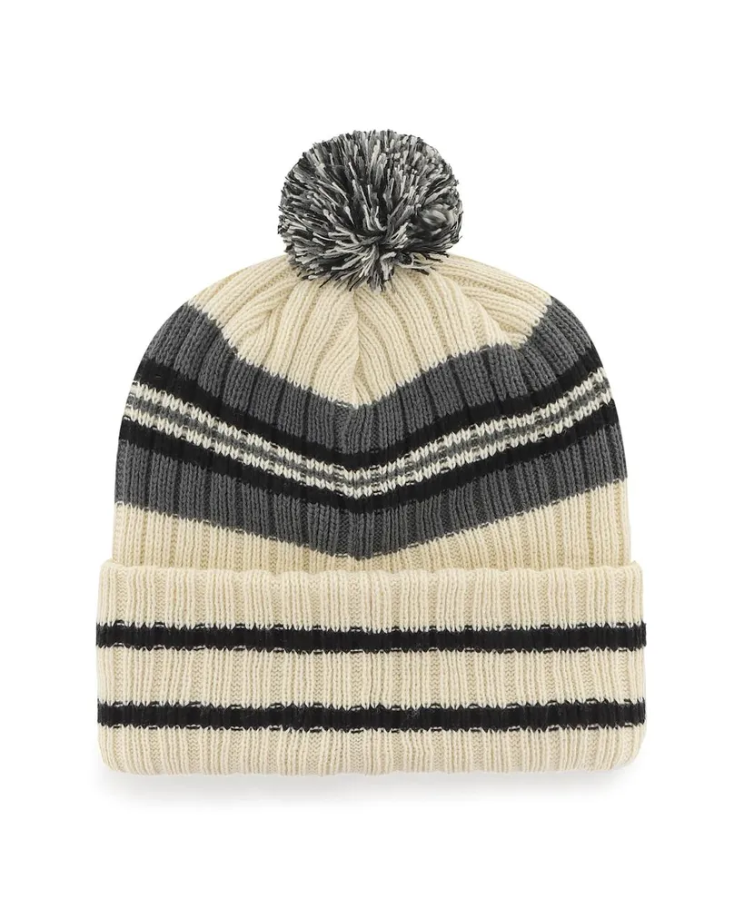 Men's '47 Natural Vegas Golden Knights Hone Cuffed Knit Hat with Pom