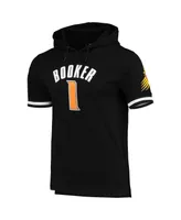 Men's Pro Standard Devin Booker Black Phoenix Suns Name & Number Short Sleeve Pullover Hoodie