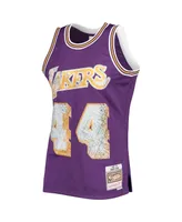 Men's Mitchell & Ness Jerry West Purple Los Angeles Lakers 1971-72 Hardwood Classics 75th Anniversary Diamond Swingman Jersey