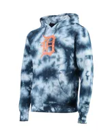 Men's New Era Navy Detroit Tigers Tie-Dye Pullover Hoodie