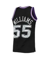 Men's Mitchell & Ness Jason Williams Black Sacramento Kings 2000-01 Hardwood Classics 75th Anniversary Diamond Swingman Jersey