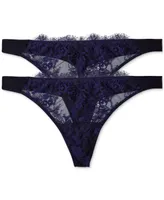 Skarlett Blue Women's Entice Front Lace Thong 3 Pack