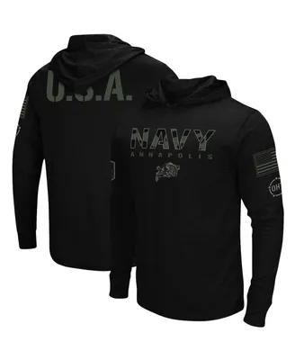 Men's Black Navy Midshipmen Oht Military-Inspired Appreciation Hoodie Long Sleeve T-shirt