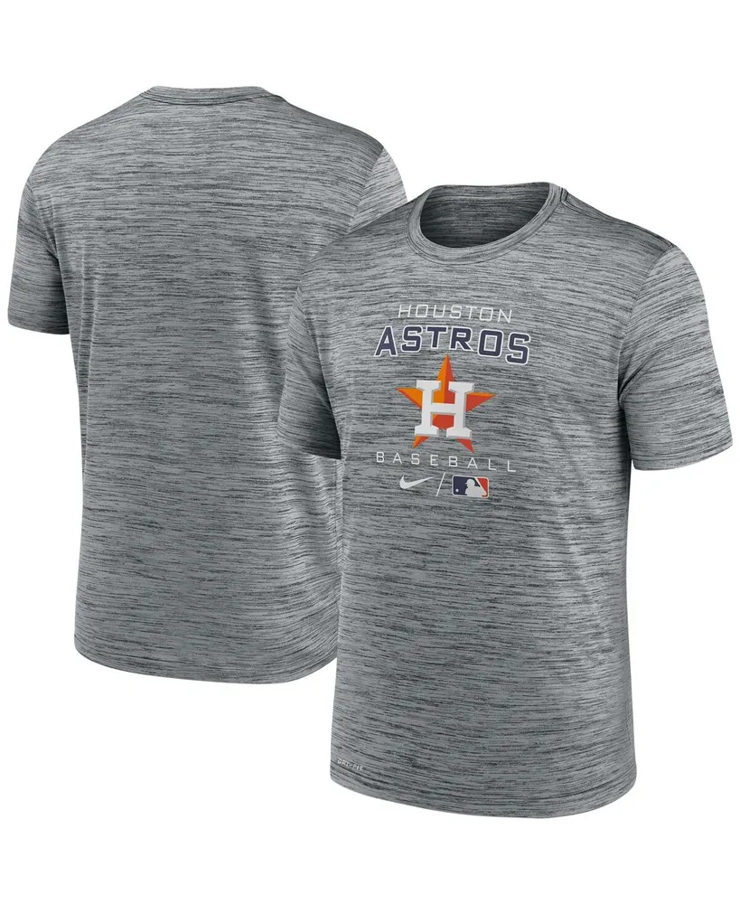 Men's Charcoal Houston Astros Authentic Collection Velocity Practice Space-Dye Performance T-shirt