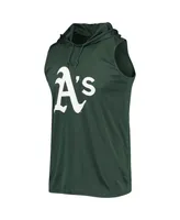 Men's Green Oakland Athletics Sleeveless Pullover Hoodie