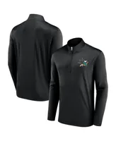 Men's Fanatics Black San Jose Sharks Underdog Mindset Quarter-Zip Top