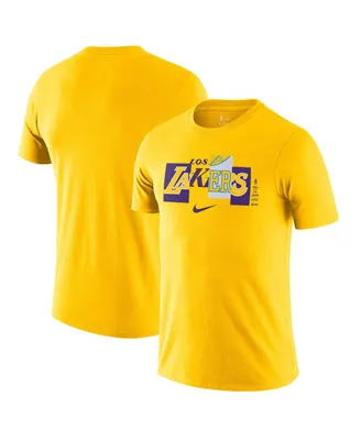 Men's Nike Gold Los Angeles Lakers 2021/22 City Edition Essential Wordmark Collage T-shirt