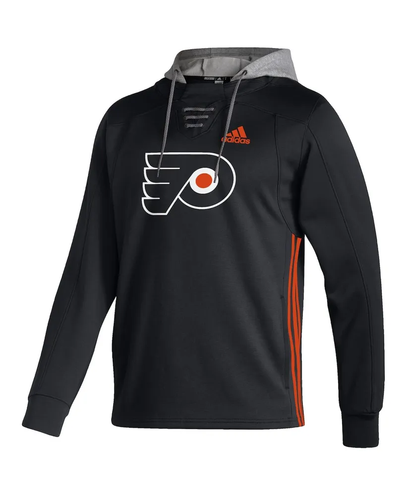 Men's adidas Black Philadelphia Flyers Skate Lace Aeroready Pullover Hoodie