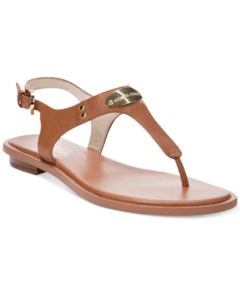 Michael Kors Women's Mk Plate Flat Thong Sandals