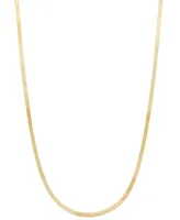 Herringbone Link Chain Necklace (3-3/8mm) in 10k Gold, 16" + 2" extender