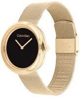 Calvin Klein Gold-Tone Mesh Bracelet Watch 34mm