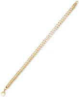 Men's Cuban Link Chain Bracelet in 10k Gold