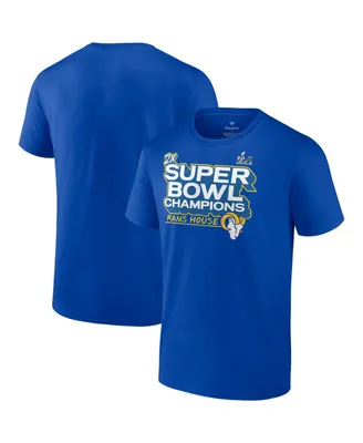 Men's Fanatics Royal Los Angeles Rams Super Bowl Lvi Champions Parade Celebration T-shirt