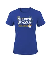 Big Girls Fanatics Royal Los Angeles Rams Super Bowl Lvi Champions Parade T-shirt