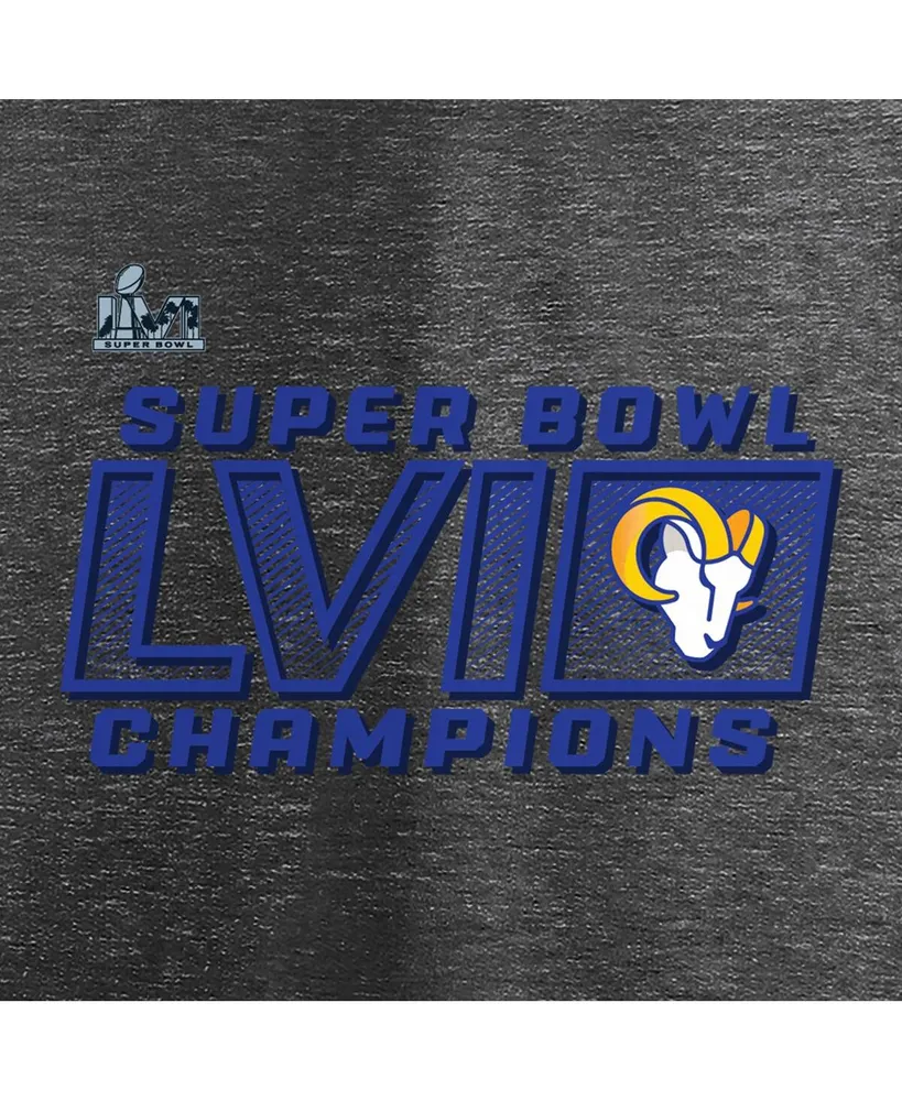 Men's Fanatics Charcoal Los Angeles Rams Super Bowl Lvi Champions Big Tall Fumble T-shirt