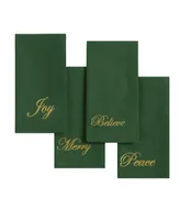 Elrene Holiday Sentiments Napkins, Set of 4