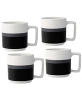 Noritake ColorStax Stripe Mugs, Set of 4