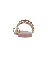 Nine West Women's Cartee Studded Strappy Flat Sandals