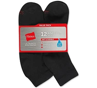 Hanes Men's 12-Pk. Ultimate Ankle Socks