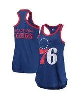 Women's G-iii Sports by Carl Banks Royal Philadelphia 76ers Showdown Scoop-Neck Racerback Tank Top