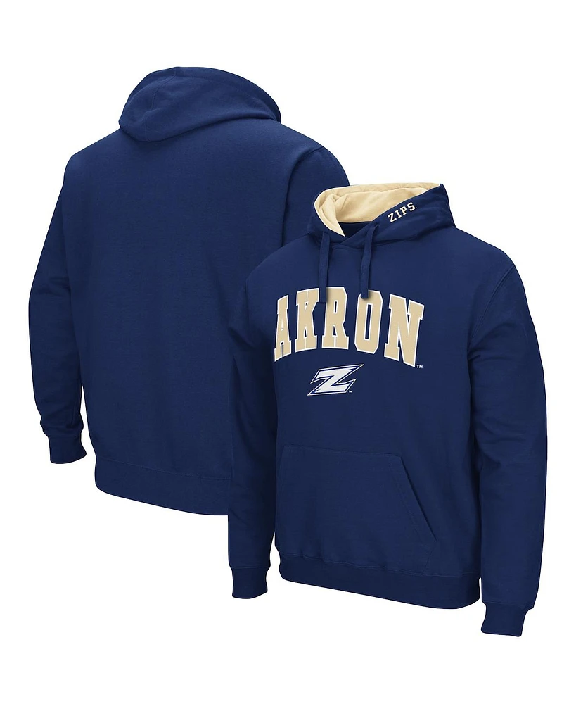 Men's Colosseum Akron Zips Arch and Logo Pullover Hoodie