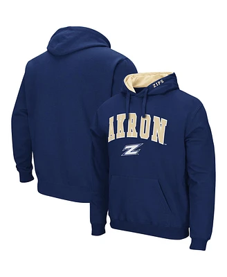 Men's Colosseum Akron Zips Arch and Logo Pullover Hoodie