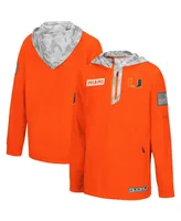 Big Boys Colosseum Orange, Arctic Camo Miami Hurricanes Oht Military-Inspired Appreciation Shellback Quarter-Zip Hoodie